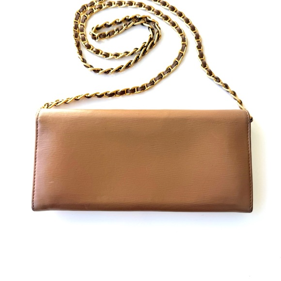 Prada Brown Leather Chain Clutch - Picture 7 of 7